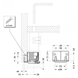 Pied de meuble Edge 300