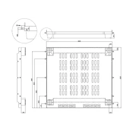 Grille d’aération pour réfrigérateur encastrable / Noir