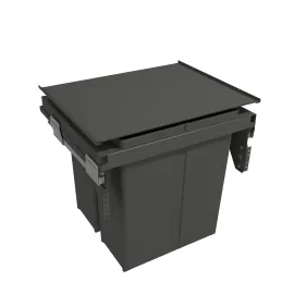 Poubelle coulissante STAR 600 mm – 2 × 40 L avec fixations de porte / Anthracite