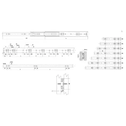 Panier coulissant Komfort Blanc / Coulisses à roulements avec amortissement