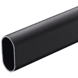 Tringle de penderie ovale / Noir mat