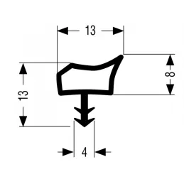 Joint d’étanchéité pour porte D1 / Gris