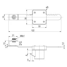 Serrure pour vitrages coulissants EXCELENT / Nickel