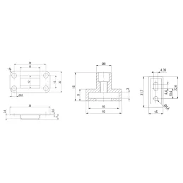 Serrure centrale pour cylindre interchangeable EXCELENT / Nickel