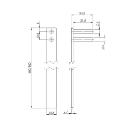 Serrure centrale pour cylindre interchangeable EXCELENT / Nickel