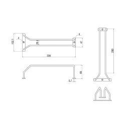 Support pour verres à une rangée / Chrome brillant