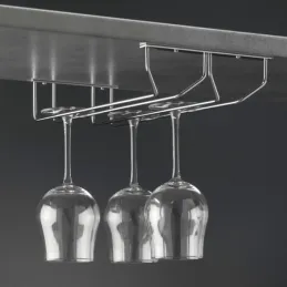 Porte-verres double rangée / Chrome brillant