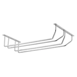 Porte-verres double rangée / Chrome brillant