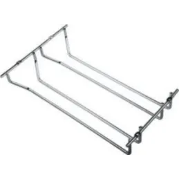 Porte-verres double rangée / Chrome brillant