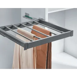 Porte-pantalons coulissant avec amortisseur / Anthracite