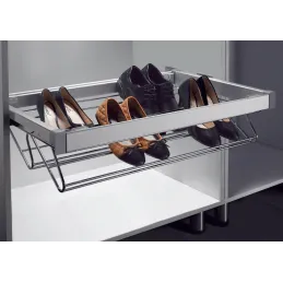 Tiroir à chaussures coulissant avec amortisseur / Anthracite