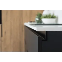 Profilé de poignée pour portes PARMA - C / Noir mat