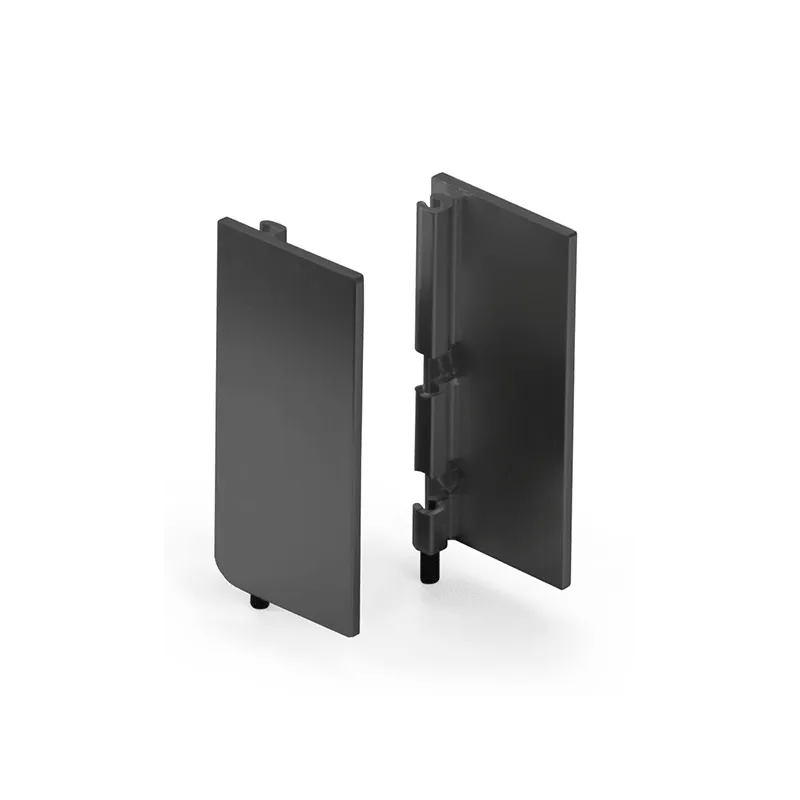 Ensemble d’embouts en PVC fermés pour profil PARMA - J / Noir mat