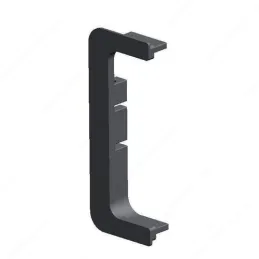 Set d’embouts en PVC pour profilé de poignée PARMA – C / Noir mat
