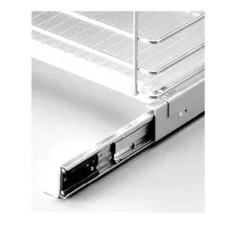 Porte-poubelles double coulissant avec fermeture amortie / Chrome brillant