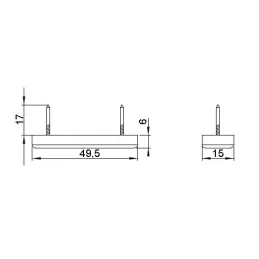 Patin double pour clous – neutre