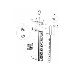 Bloc multiprise encastrable Bachmann Casia 4 prises 230 V / Acier inoxydable