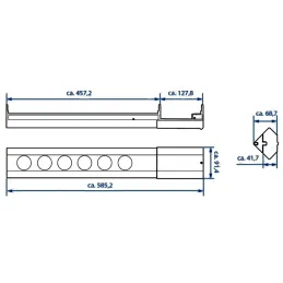 Bloc multiprise encastrable Bachmann Casia 4 prises 230 V / Acier inoxydable