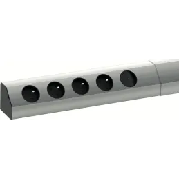 Bloc multiprise encastrable Bachmann Casia 4 prises 230 V / Acier inoxydable