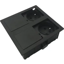 Prise électrique VersaHit 2 x 230 V FRENCH / Noir mat