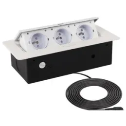 Prise électrique escamotable 3x230 V / Blanc