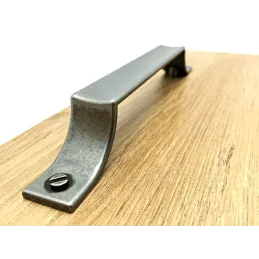 Poignée PERLA / Acier patiné brillant