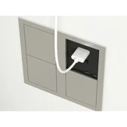 Prise électrique VersaHit 1 x 230 V + 1 x USB FRENCH / Acier inoxydable
