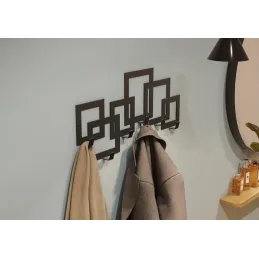Patère murale design QUADRO / Noir mat