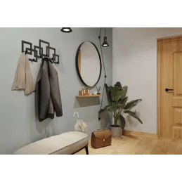 Patère murale design QUADRO / Noir mat