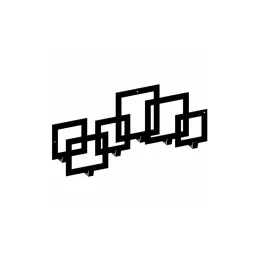 Patère murale design QUADRO / Noir mat