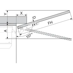 Mécanisme basculant HK-S gris / KIT