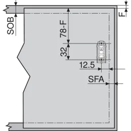 Mécanisme basculant HK-S blanc / KIT