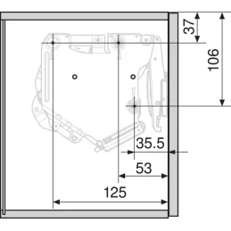 Mécanisme basculant HK-S blanc / KIT