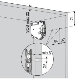 Mécanisme basculant HK-S blanc / KIT