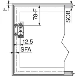 Fixation HK-S pour porte en MDF / lot de 2 pièces