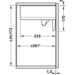 Mécanisme basculant HK TOP gris / KIT