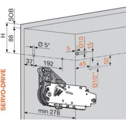 Mécanisme basculant HL gris / KIT