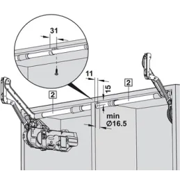 Mécanisme basculant HL gris / KIT